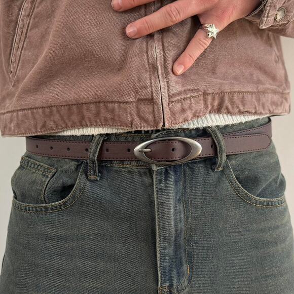 Other Accessories - Vintage Brown Western Belt Unisex Boho Oval Design American Style 43" Long